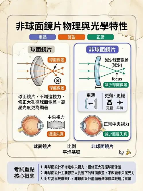 驗光師 - 鏡片材料特性與光學設計 - AI 圖文解析預覽