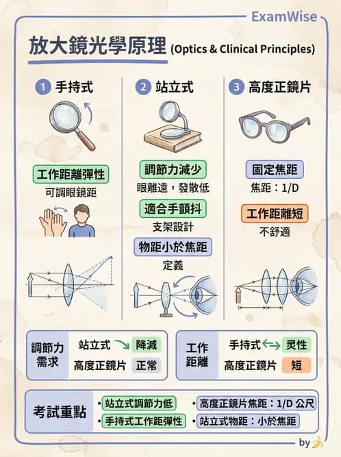 驗光師 - 近距離光學放大輔具種類與比較 - AI 圖文解析預覽