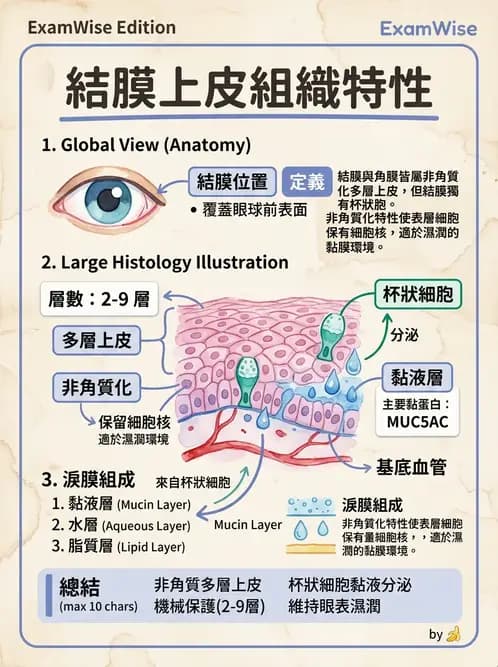 驗光師 - 眼球外層構造 - AI 圖文解析預覽