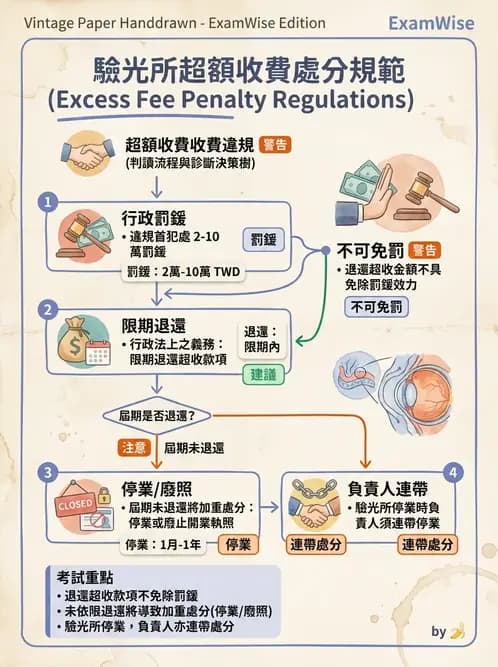 驗光師 - 業務紀錄與收費倫理罰則 - AI 圖文解析預覽