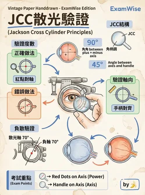 驗光師 - 傑克森交叉圓柱鏡散光檢查 - AI 圖文解析預覽