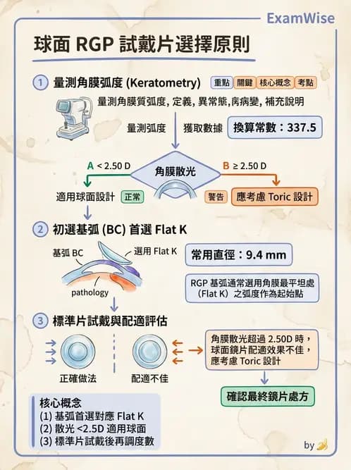 驗光師 - 硬式隱形眼鏡驗配與螢光判讀 - AI 圖文解析預覽
