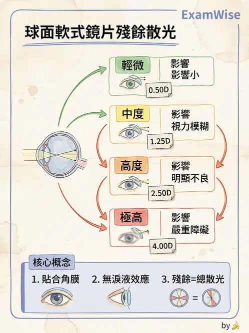 驗光師 - 硬式隱形眼鏡度數與散光計算 - AI 圖文解析預覽