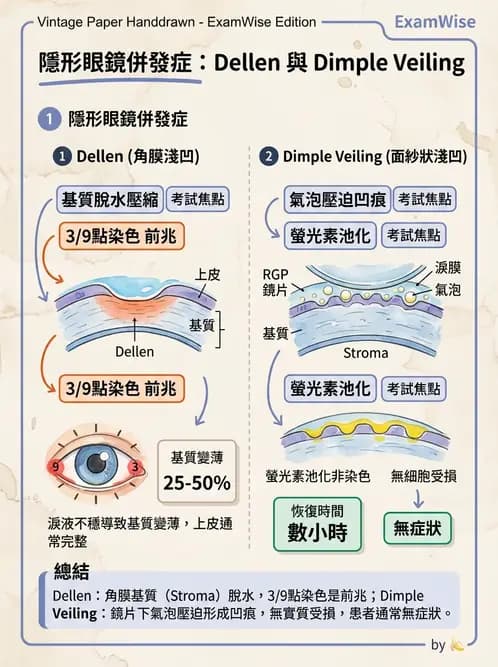 驗光師 - 角膜染色與輪部血管化 - AI 圖文解析預覽
