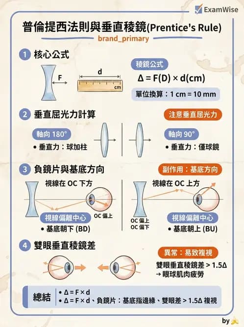 驗光師 - 稜鏡效應與移心計算 - AI 圖文解析預覽