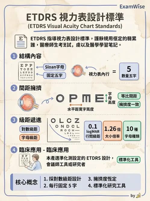 驗光師 - 視力表與視力量測 - AI 圖文解析預覽