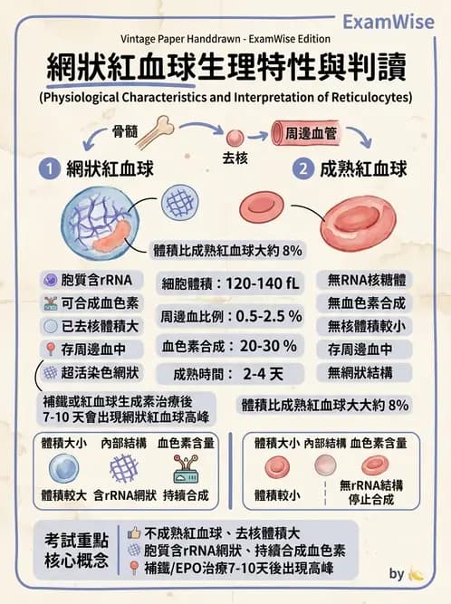 醫檢師 - 紅血球生理與形態 - AI 圖文解析預覽