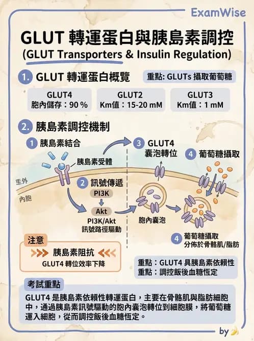 醫檢師 - 醣類代謝與糖尿病 - AI 圖文解析預覽