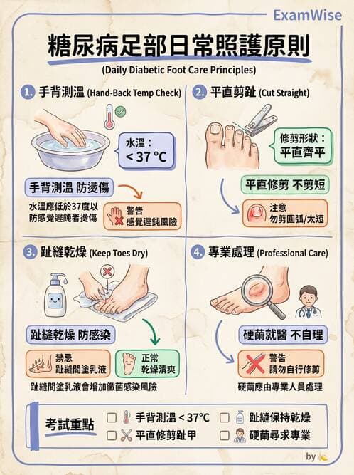 護理師 - 糖尿病併發症護理 - AI 圖文解析預覽