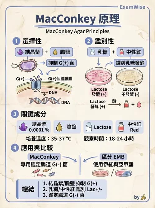 醫檢師 - 腸內菌鑑別方法與培養基 - AI 圖文解析預覽