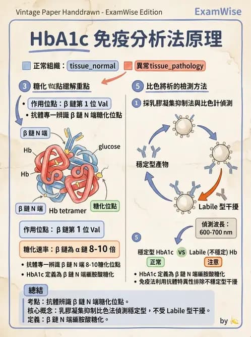 醫檢師 - 醣類代謝與糖尿病 - AI 圖文解析預覽