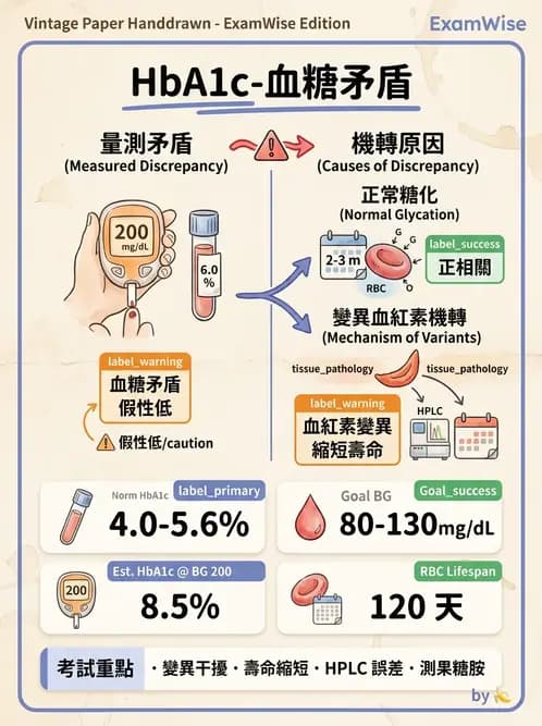 醫檢師 - 醣類代謝與糖尿病 - AI 圖文解析預覽