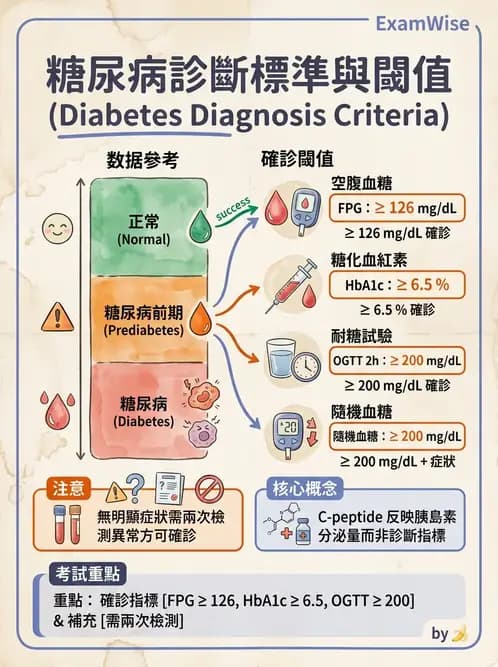 醫檢師 - 醣類代謝與糖尿病 - AI 圖文解析預覽