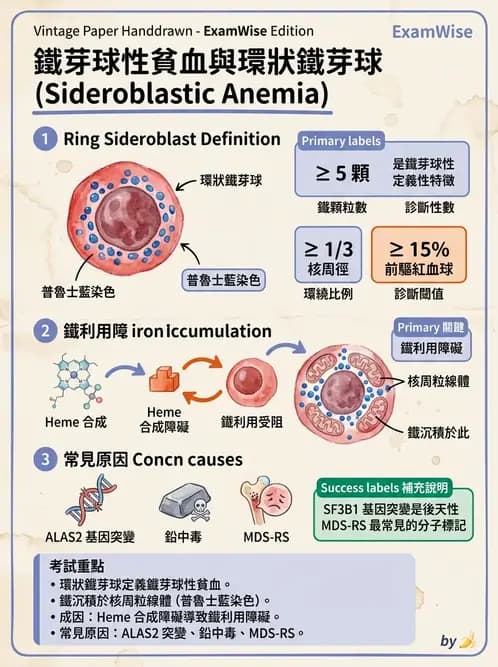 醫檢師 - 貧血診斷與營養缺乏性貧血 - AI 圖文解析預覽