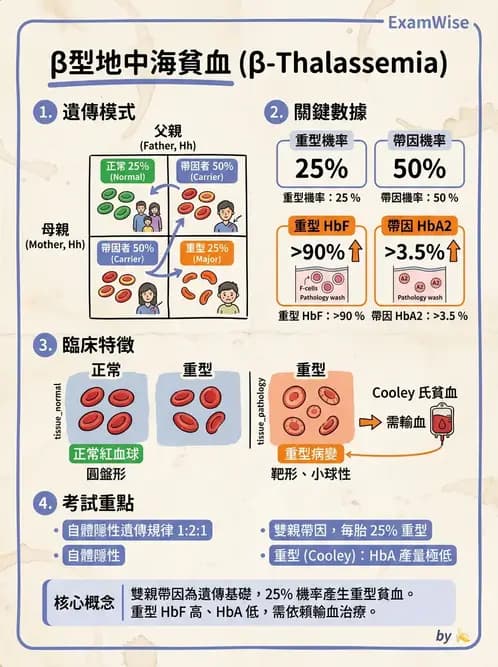 醫檢師 - 溶血性貧血與血色素病變 - AI 圖文解析預覽