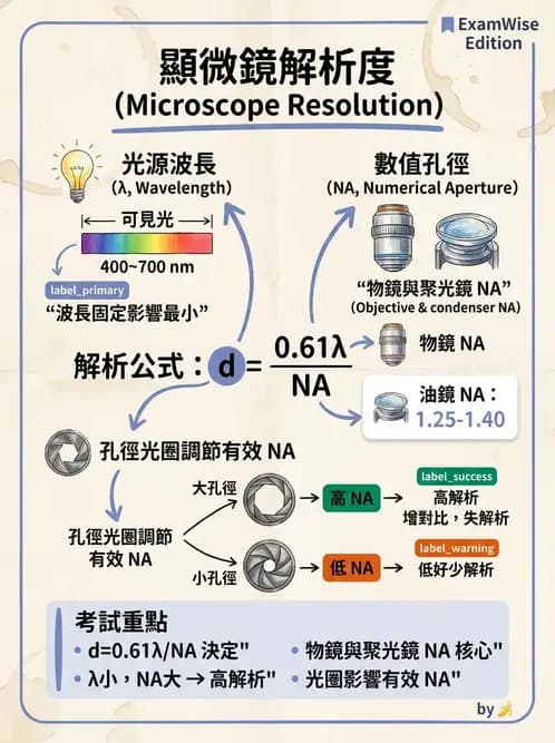 醫檢師 - 顯微鏡原理與操作 - AI 圖文解析預覽
