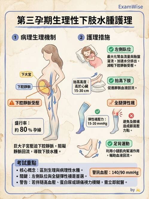 護理師 - 孕期生理變化與不適護理 - AI 圖文解析預覽