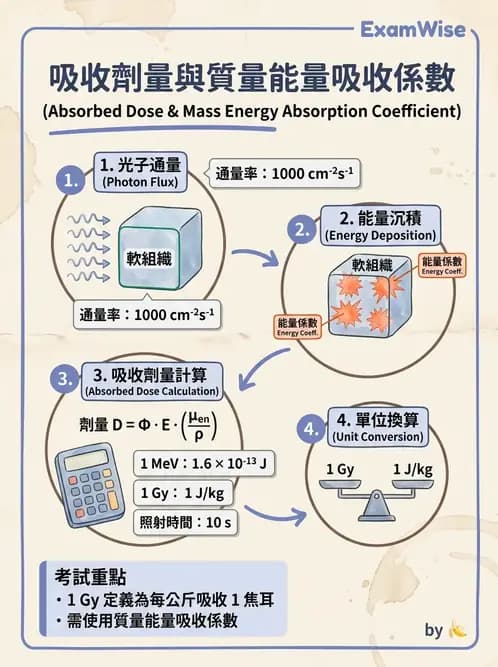 放射 - 劑量物理量與單位 - AI 圖文解析預覽