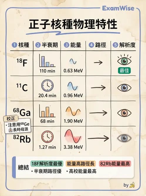 放射 - PET核種與儀器偵測原理 - AI 圖文解析預覽