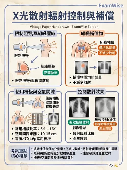 放射 - 曝光參數與散射線控制 - AI 圖文解析預覽