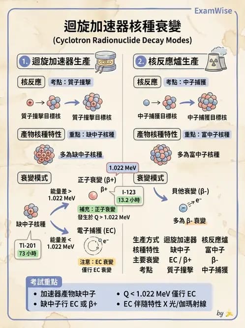 放射 - 核種生產與孳生器 - AI 圖文解析預覽