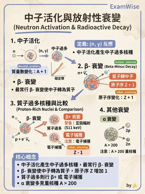 放射 - 放射性蛻變模式 - AI 圖文解析預覽