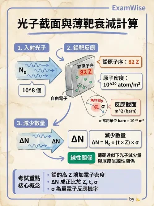 放射 - 光子衰減與係數計算 - AI 圖文解析預覽