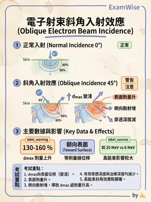 放射 - 電子射束物理特性與劑量分布 - AI 圖文解析預覽
