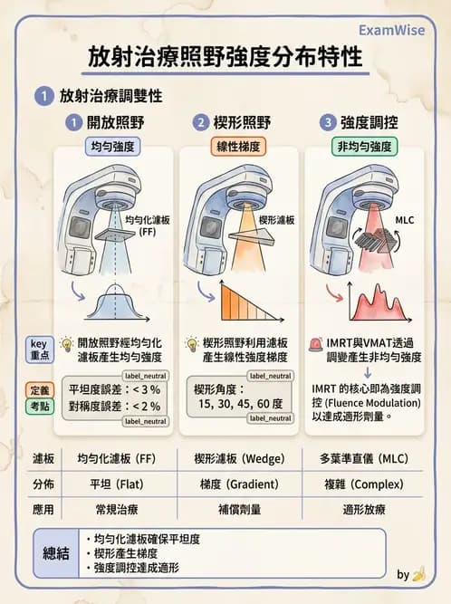 放射 - 強度調控放射治療(IMRT/VMAT/Tomotherapy) - AI 圖文解析預覽