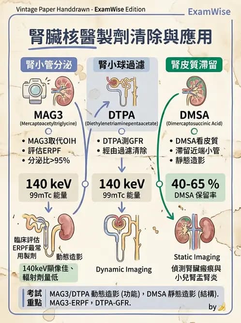 放射 - 腎臟造影SPECT藥物 - AI 圖文解析預覽
