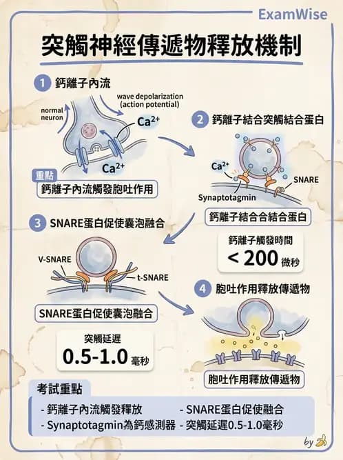 護理師 - 神經傳導、突觸與反射 - AI 圖文解析預覽