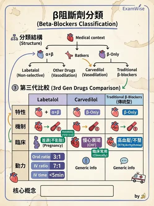 護理師 - 抗高血壓與血管藥物 - AI 圖文解析預覽