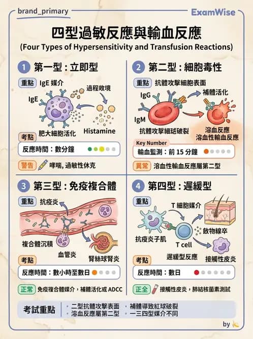 護理師 - 自體免疫疾病與過敏反應 - AI 圖文解析預覽