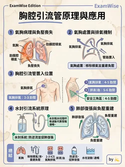 護理師 - 呼吸衰竭與胸腔護理 - AI 圖文解析預覽