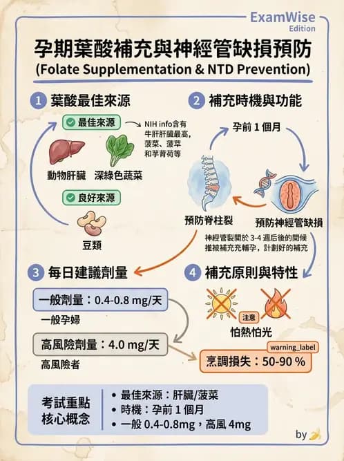 護理師 - 孕期營養心理與衛生政策 - AI 圖文解析預覽