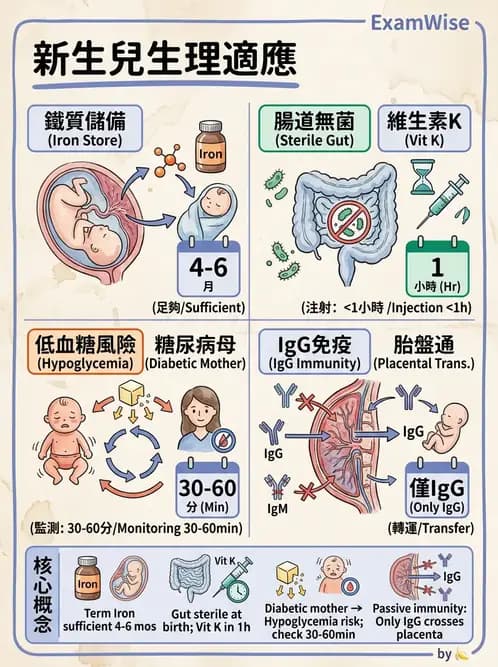 護理師 - 新生兒評估與生理特徵 - AI 圖文解析預覽