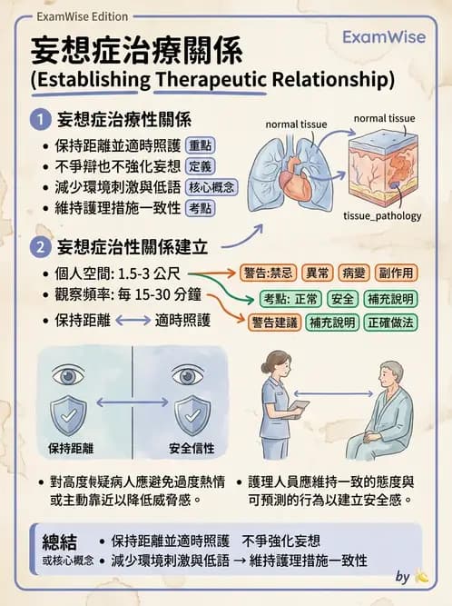 護理師 - 治療性溝通與護病關係 - AI 圖文解析預覽