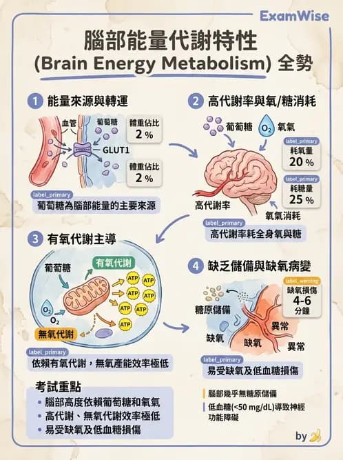 護理師 - 腦功能、自主神經與感覺 - AI 圖文解析預覽