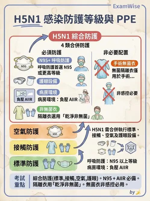 護理師 - 無菌消毒與感染控制 - AI 圖文解析預覽