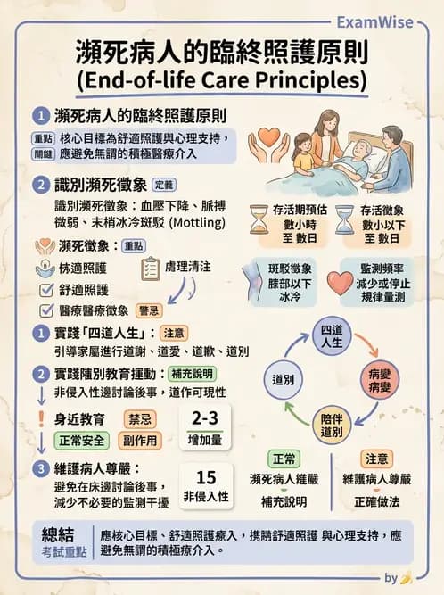 護理師 - 臨終與哀傷護理 - AI 圖文解析預覽