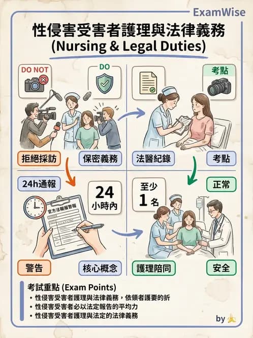 護理師 - 護理法規與倫理困境 - AI 圖文解析預覽