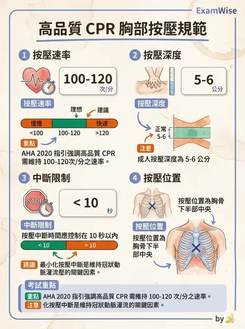 護理師 - CPR、AED與急救技術 - AI 圖文解析預覽