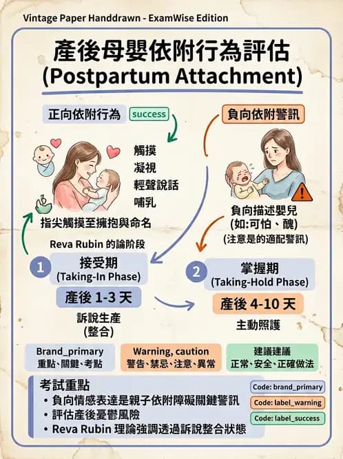護理師 - 產後心理併發症與家庭計畫 - AI 圖文解析預覽