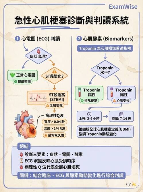 護理師 - 冠狀動脈疾病與心肌梗塞 - AI 圖文解析預覽