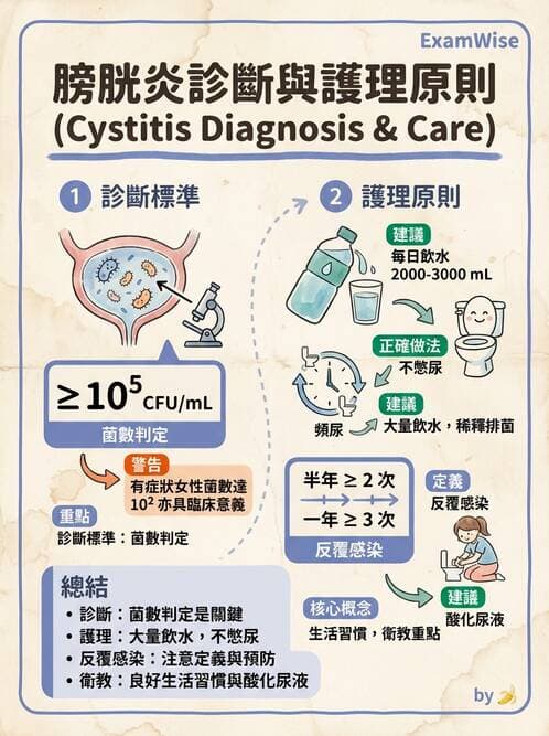 護理師 - 泌尿道疾病與排尿障礙 - AI 圖文解析預覽