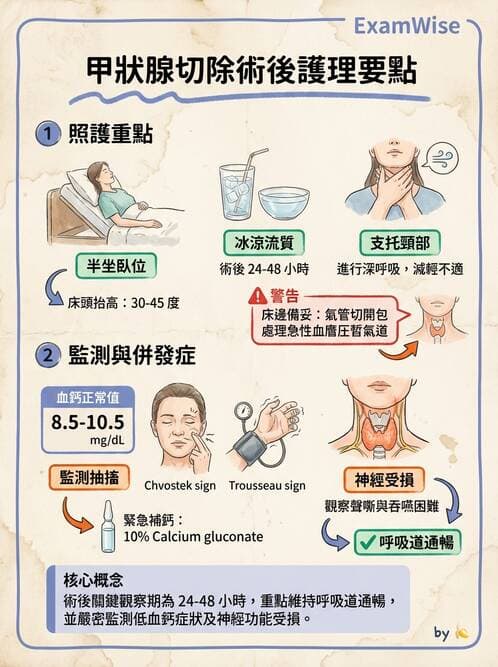 護理師 - 甲狀腺與副甲狀腺疾病 - AI 圖文解析預覽