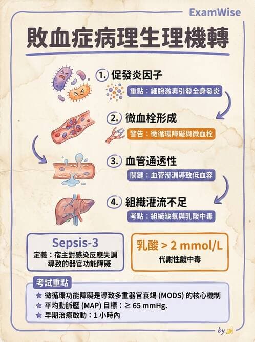 護理師 - 休克與敗血症護理 - AI 圖文解析預覽