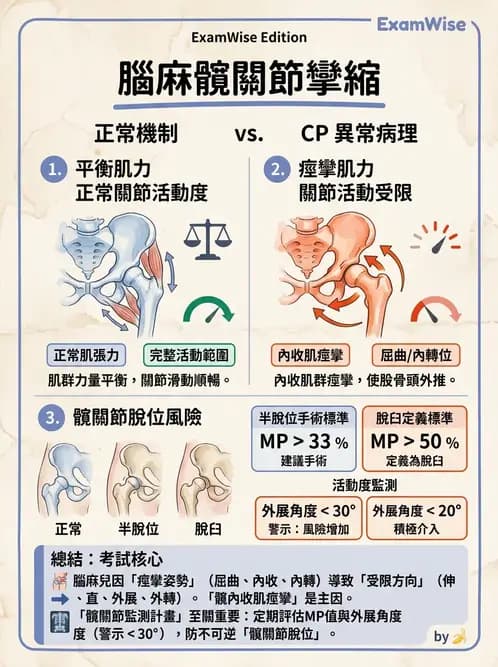 物治 - 腦性麻痺分類、評估與步態 - AI 圖文解析預覽