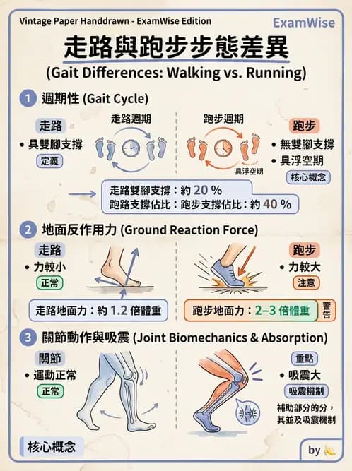 物治 - 步態週期與生物力學 - AI 圖文解析預覽