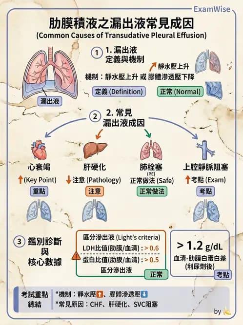 內專 - 肋膜疾病與氣胸 - AI 圖文解析預覽